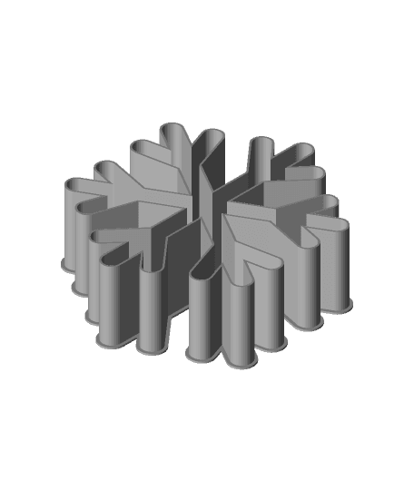 Snowflake nestable box (v1) 3d model