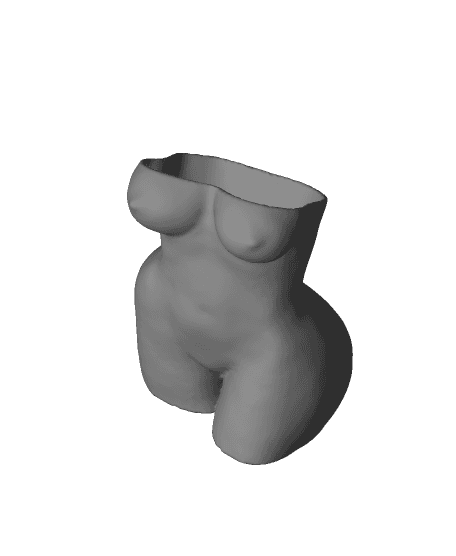 Female Figure Vase 3d model