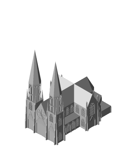saint Helena's catholic cathedral  3d model