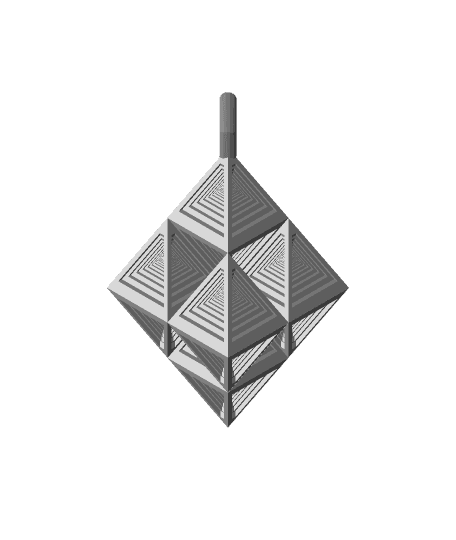 Fractal pyramid keychain 3d model