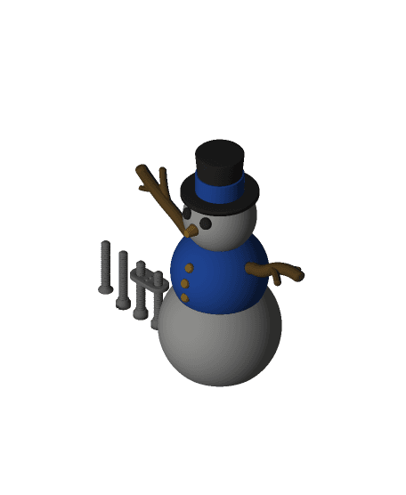 Giant Snowman - Improved Bolts 3d model