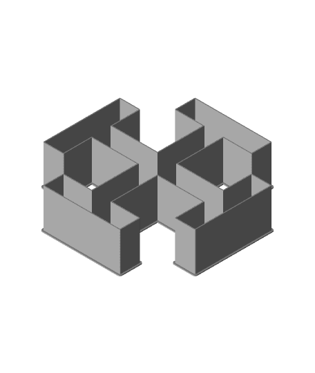 Cross potent, nestable box (v2) by PPAC full viewable 3d model