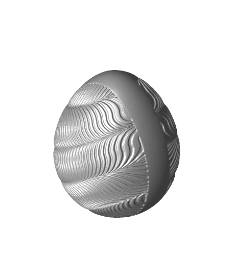 Trippy Wave Egg Container by ChaosCoreTech full viewable 3d model