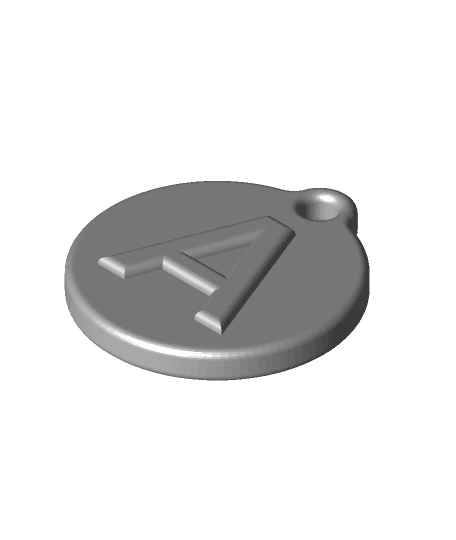 A-Z Initial Keychains 3d model