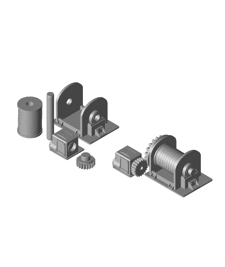 FHW: Cable winch (BoD) 3d model