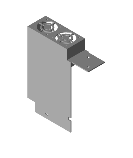 Ender 3 Pro - SKR 1_3 board enclosure - Dual fans - 40 x 40 x 20 Case.stl 3d model