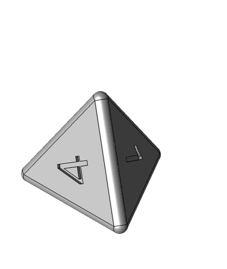 1d4 - tetrahedron 3d model