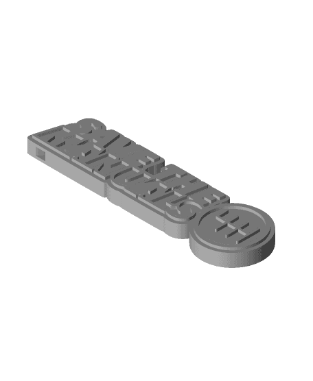 Save the Manuals Keychain 3d model