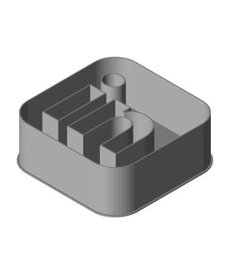 Square with text "in", nestable box (v1) by PPAC full viewable 3d model