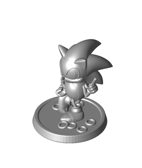 SonicWithBase.stl 3d model
