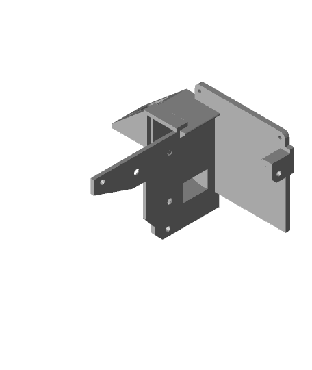 Ender 3 S1 5015 fan mount with left side inline cr-touch 3d model