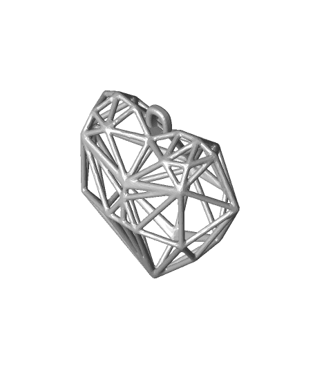 Wire heart chain 3d model