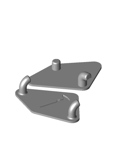 Peg Board Caliper Mount - 2 parts 3d model