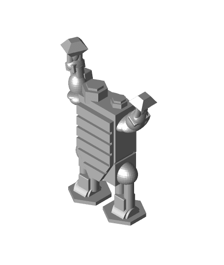 FHW: Cheering Worker Bot with 32mm base 3d model