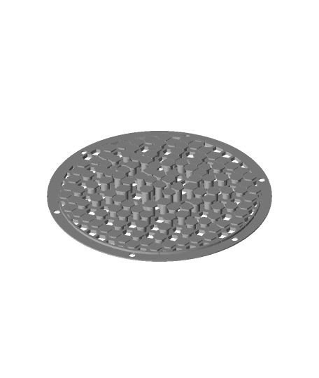 Acoustic Levitation Hexagonal Speaker Cover #3DPNSpeakerCover 3d model