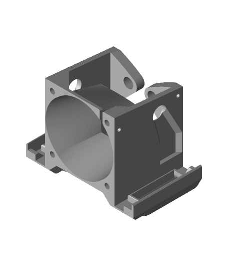Ender 3 v2 minimalistic hotend cover + dual 4010 blower part cooler by UliLac full viewable 3d model
