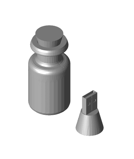 USB message in a bottle.stl by nemapet full viewable 3d model