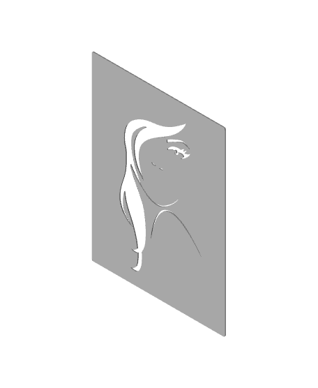A Woman's Face Shadow Box D 3d model