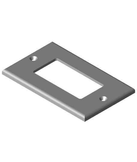 Modern Wall Plate Plug Switch 3d model