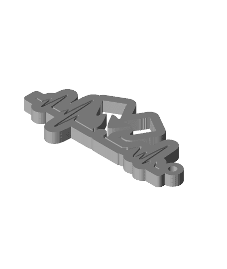 Piston keychain 3d model