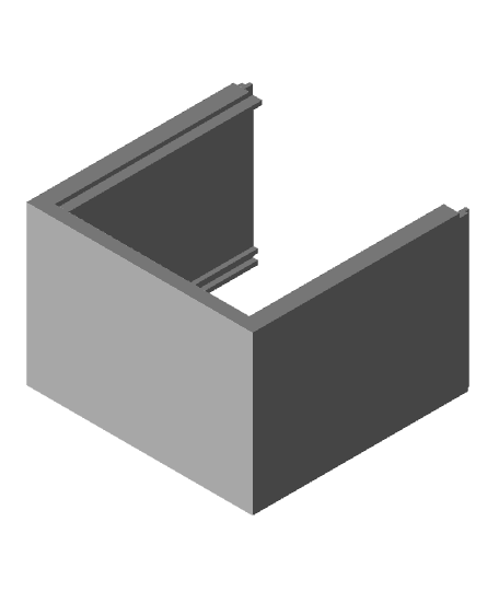 Simple Lithophane Box (Holds 1 Panel) 3d model