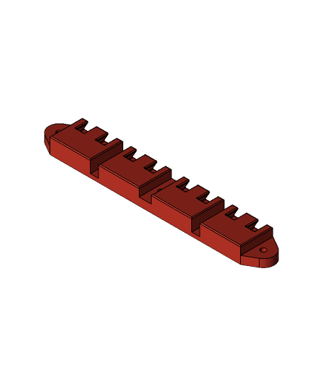 Wall-Mounted Tool holder (With multiple attchments) 3d model