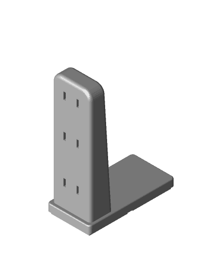 Gridfinity 2x1 Wall Charger Tower (Updated) 3d model