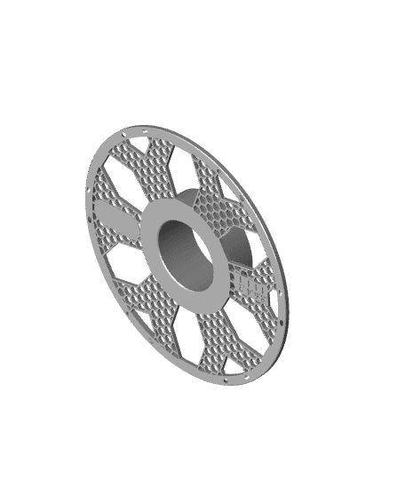 Bambu Lab Filament Spool - Hex Snowflake 3d model