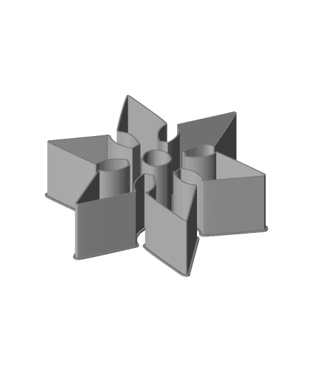 Shuriken 006C, nestable box (v2) by PPAC full viewable 3d model