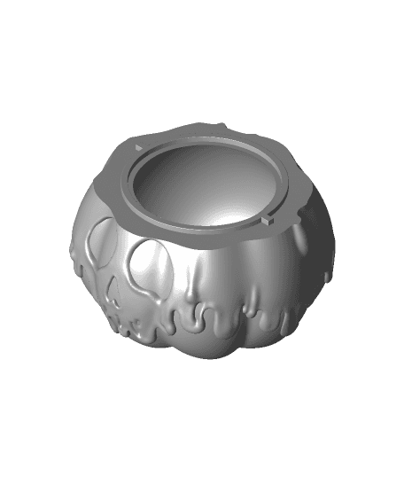 Poison Pumpkin Bowl/Lid (+Bambu 3mf Files) by ChelsCCT (ChelseyCreatesThings) full viewable 3d model