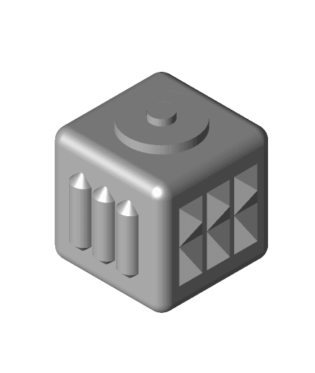 Fijj Cube | Lensor Radii | Fidget Cube/Toy/Hand Occupant | Easy Print 3d model