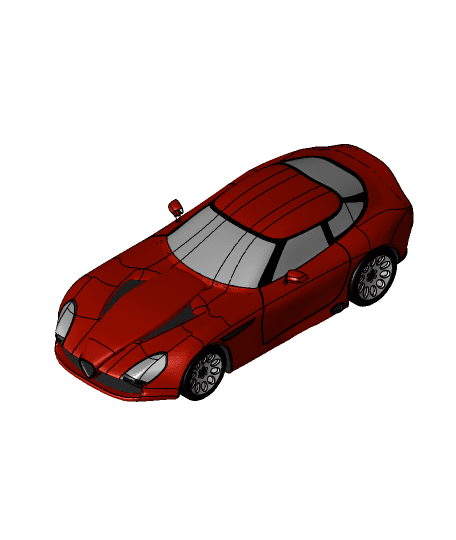 Alfa Romeo TZ3 Zagato by Mattia Borroni full viewable 3d model