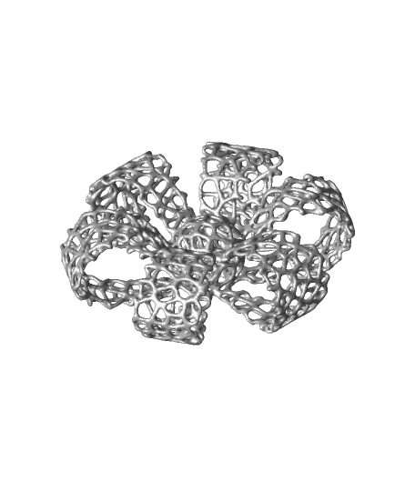 3D Printable Gift Bow with Voronoi Effect.stl 3d model