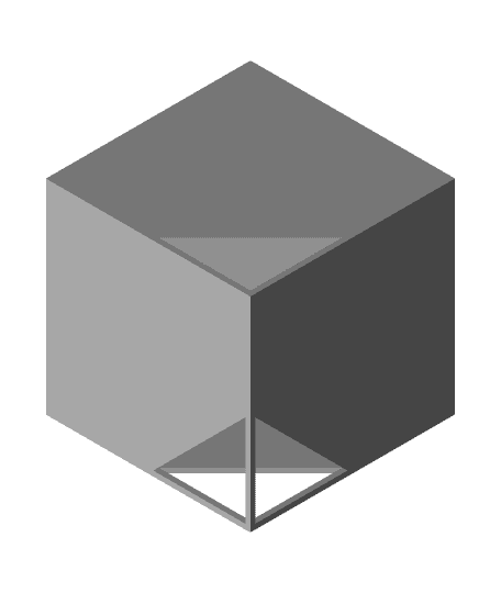 Cube fractal triangle  3d model