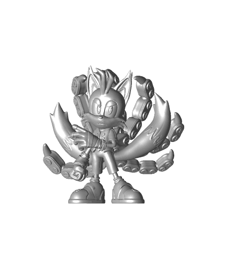 Nine (Tails) - Sonic Prime - Fan Art by printedobsession full viewable 3d model