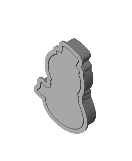 Snowman - Cookie Cutter with Stamp 3d model