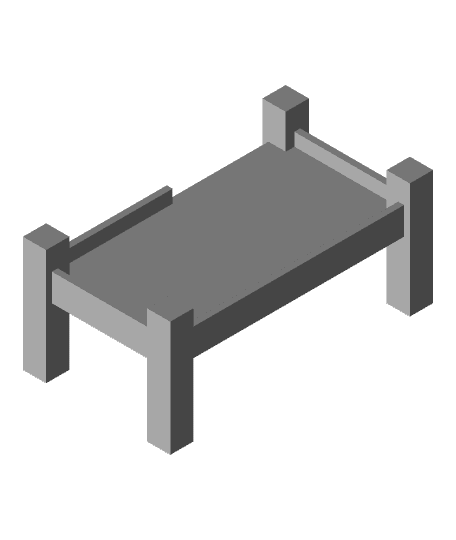 Playmobil bed single.stl by Pdaddy81 full viewable 3d model