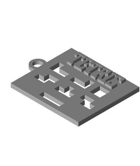 Tetris Keychain 3d model