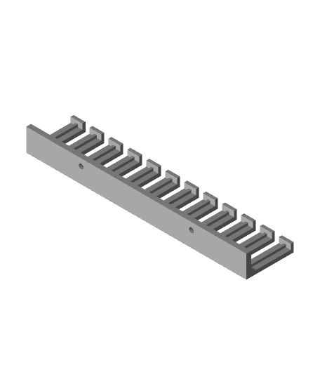 Fully Parametric Probe-Cable Wall Mounted Holder-Comb by gianfrancoanto2000 full viewable 3d model