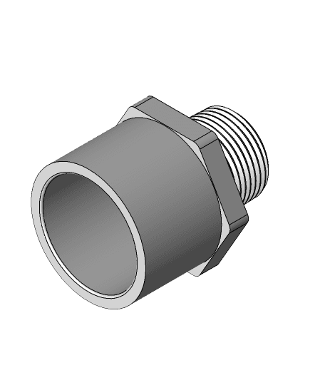 0.75 IN. MPT TO 1.00 IN. SLIP PVC ADAPTER by NateS144 full viewable 3d model