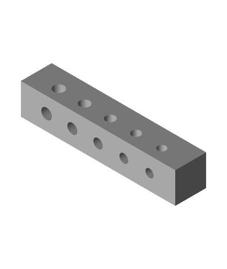 Basic Hole Test Block 3d model
