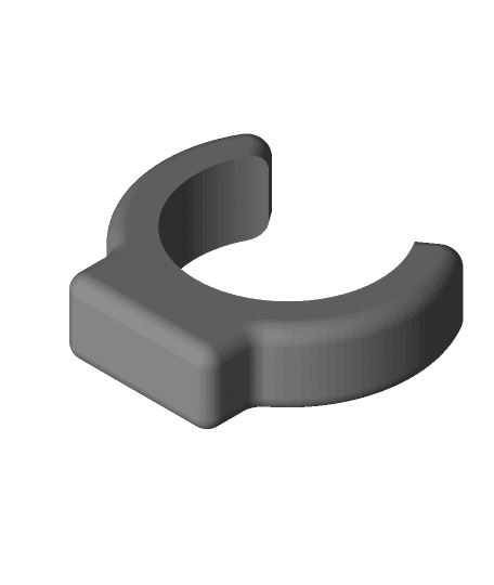 25mm Pipe Clip with FreeCAD Project Source 3d model