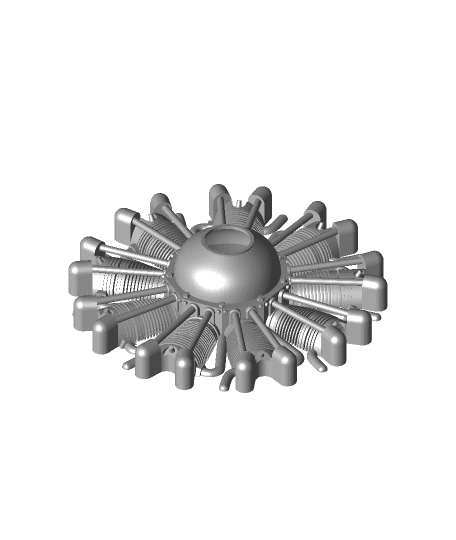 Dummy_9_Cylinder_Radial_Aero_Engine V2 3d model