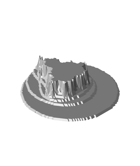 Mandelbrot Set Relief 3d model