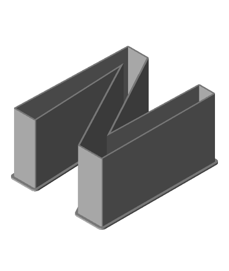 LATIN CAPITAL LETTER N, nestable box (v1) 3d model