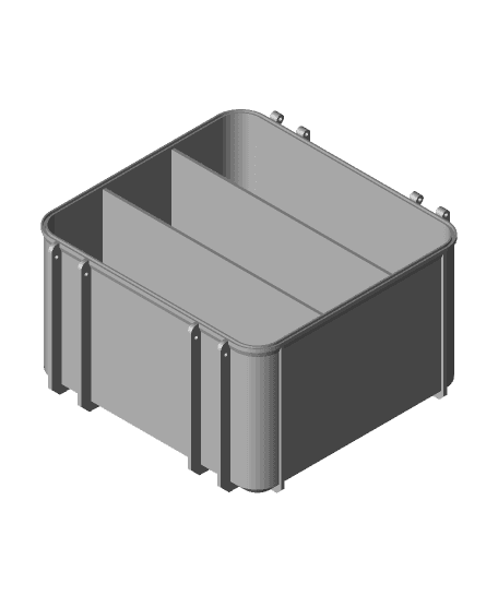 Tool Box Base Large - 3 Horizontal Compartments 3d model