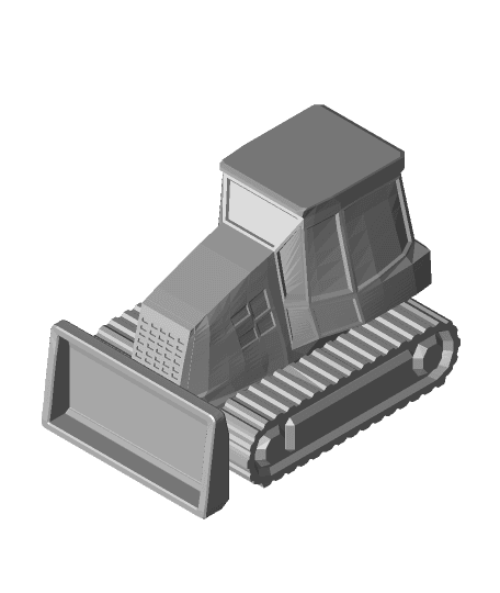 Low Poly Bulldozer 3d model