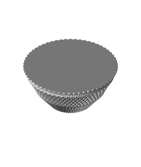 Bowl with Small Facets 3d model