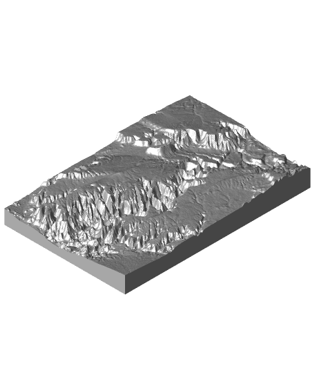 Fish River Canyon Namibia Topographic Map 3d model