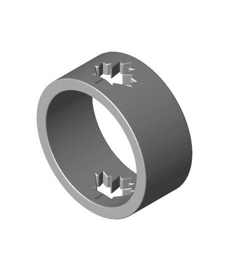 Maple Leaf Napkin Ring 3d model